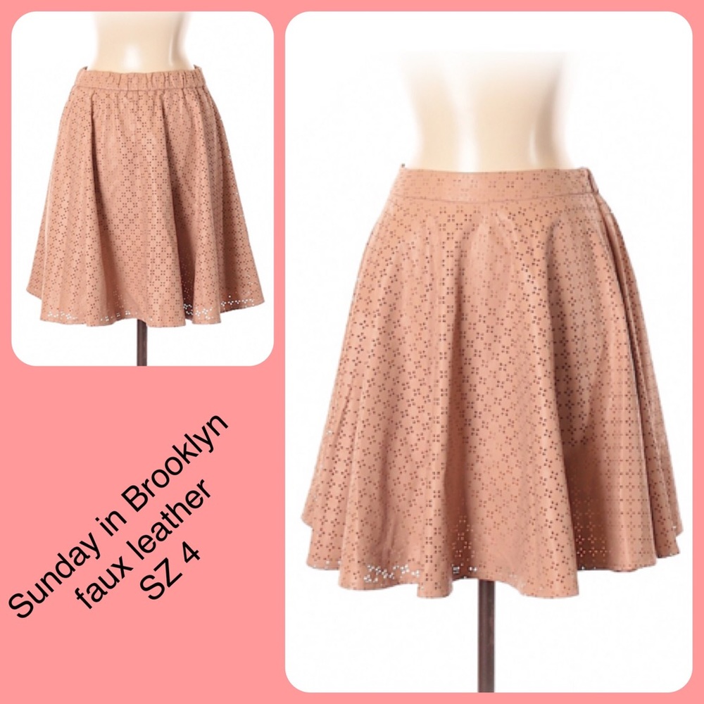 Sunday in Brooklyn Faux Leather Vegan Skirt NWOT